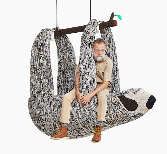 Endangered系列造型椅 编织技艺打造疗愈野生动物椅
