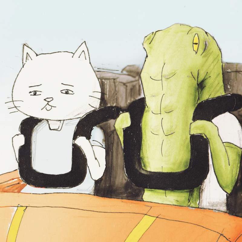 笑点插画家keigo新作 鳄鱼厌世插画令人脑洞大开