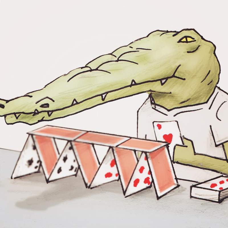 笑点插画家keigo新作 鳄鱼厌世插画令人脑洞大开