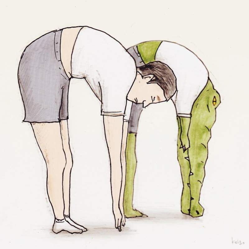 笑点插画家keigo新作 鳄鱼厌世插画令人脑洞大开