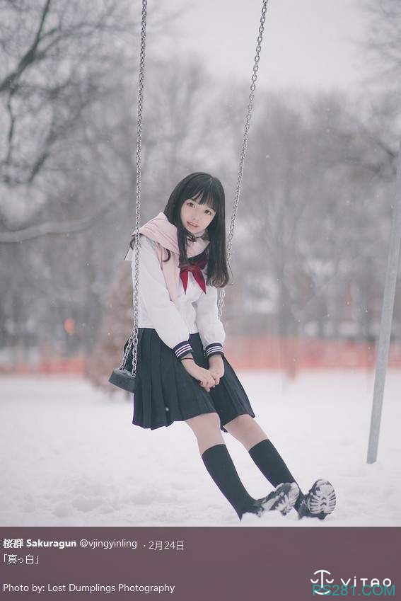 网络正妹樱群Sakuragun 可爱制服照片散发着甜美小清新