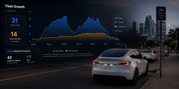 特斯拉Robotaxi“零事故”背后:车队实际运营车辆仅14辆 特斯拉Robotaxi“零事故”背后:车队实际运营车辆仅14辆